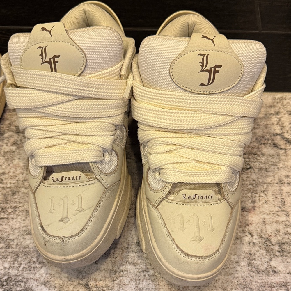 Puma Cream High-Top Sneakers